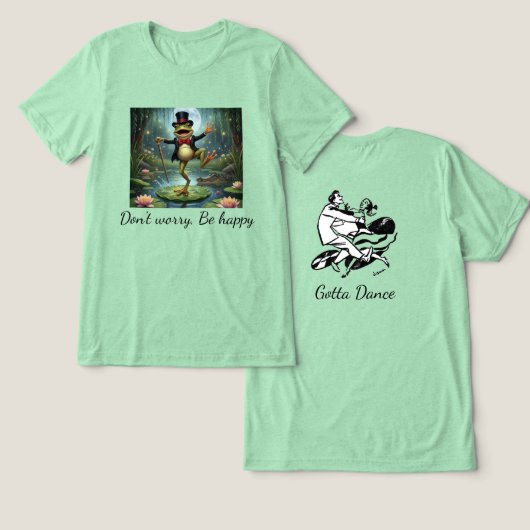 T-Shirt Tri-Blend Shirt (Design Vorderseite & Rückseite)
