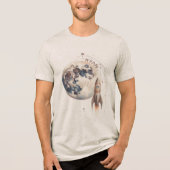 T - Shirt-Tri-Blend-Shirt für Rocket-Grafikname Tri-Blend Shirt (Vorderseite)