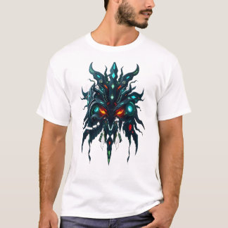T-Shirt "Tribal Face Robot Fraktale"