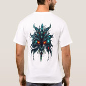 T-Shirt "Tribal Face Robot Fraktale" (Rückseite)