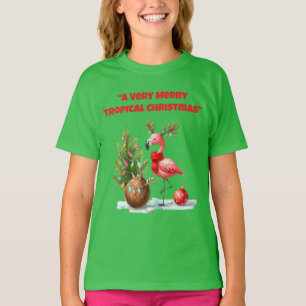 T-Shirt -Tropisches Weihnachts-Familien-T-Shirt