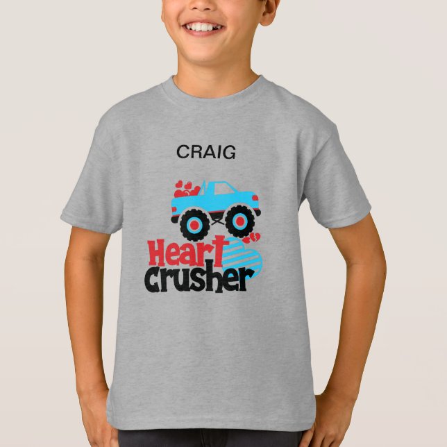 T - Shirt "TRUCK HEART CRUSHER" PERSONALISIERT (Vorderseite)