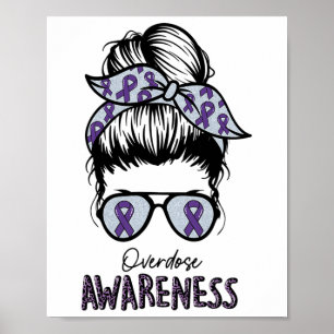 T-Shirt Überdosis-Bewusstsein Lila Band Drogenabhä Poster
