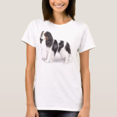T-Shirt: unbekümmerter König Charles Spaniel T-Shirt (Vorderseite)