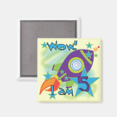 T - Shirt und Geschenke am 5. Geburtstag Magnet (Vorderseite/Rückseite)