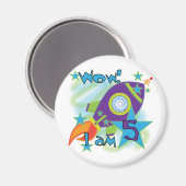 T - Shirt und Geschenke am 5. Geburtstag Magnet (Vorderseite/Rückseite)