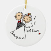 T - Shirt und Geschenke der Braut- und Groom First Keramikornament (Vorne)