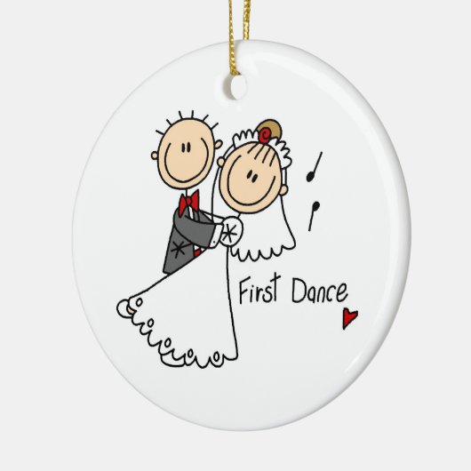 T - Shirt und Geschenke der Braut- und Groom First Keramikornament (Links)