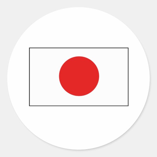 T - Shirt und Geschenke der japanischen Flagge Runder Aufkleber (Vorderseite)