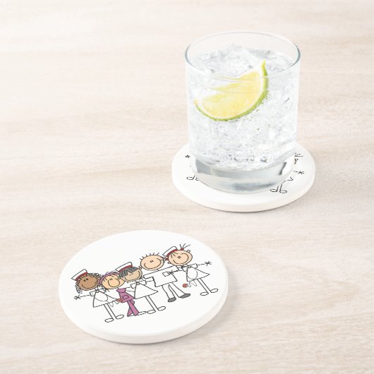 T - Shirt und Geschenke der Krankenwoche Untersetzer (Seite)