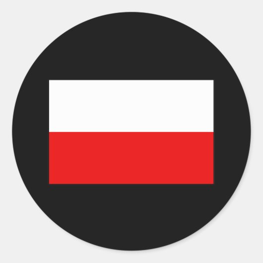 T - Shirt und Geschenke der polnischen Flagge Runder Aufkleber (Vorderseite)
