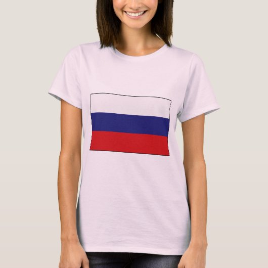 T - Shirt und Geschenke der russischen Flagge (Vorderseite)