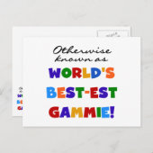 T - Shirt und Geschenke der weltbesten Gammie Postkarte (Vorne/Hinten)