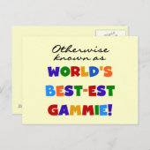 T - Shirt und Geschenke der weltbesten Gammie Postkarte (Vorne/Hinten)
