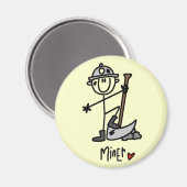 T - Shirt und Geschenke für den Bergbau Magnet (Vorderseite/Rückseite)