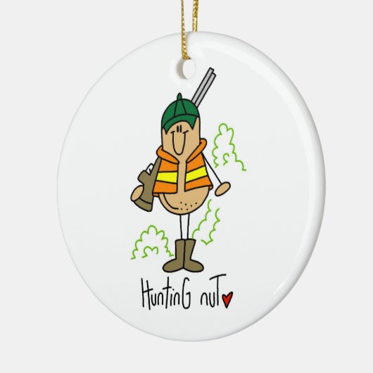 T - Shirt und Geschenke für die Jagd auf Nut Keramik Ornament (Links)