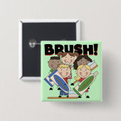 T - Shirt und Geschenke für die Zähne Button (Vorne & Hinten)