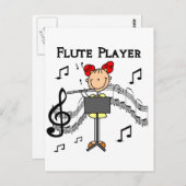 T - Shirt und Geschenke für Flötenspieler Postkarte (Vorne/Hinten)