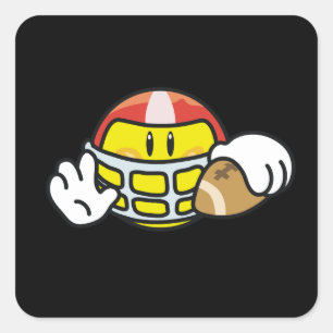 T - Shirt und Geschenke für Fußball Quadratischer Aufkleber