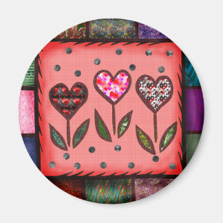 T - Shirt und Geschenke für gequiltete Herzen Magnet