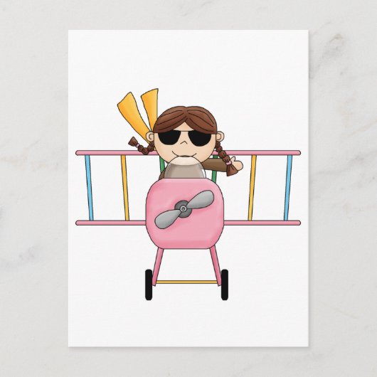 T - Shirt und Geschenke für Girl Pilot Postkarte (Vorderseite)
