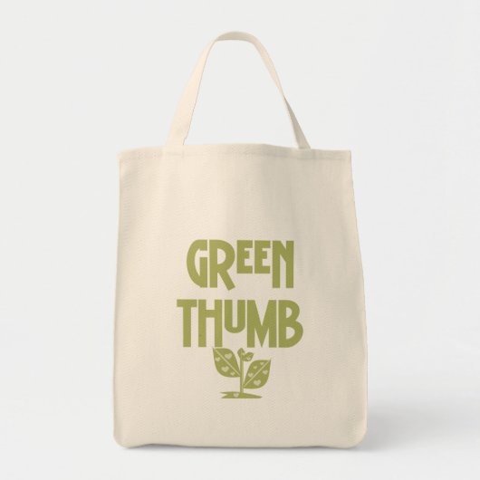 T - Shirt und Geschenke für Grüne Thumbgarten Tragetasche (Vorne)