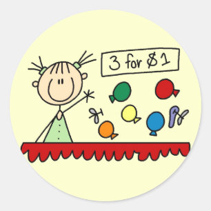 T - Shirt und Geschenke für Karnevalsspiele Runder Aufkleber