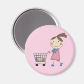 T - Shirt und Geschenke für Mädchen Magnet (Vorderseite/Rückseite)