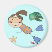 T - Shirt und Geschenke für Mädchen Magnet (Vorne)