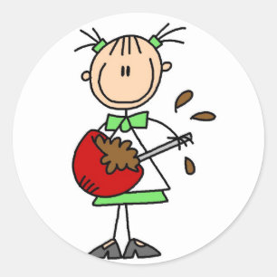 T - Shirt und Geschenke für Mädchen mischen Runder Aufkleber