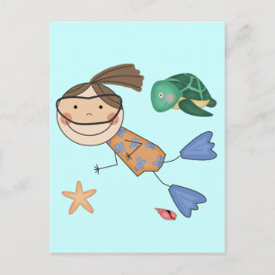 T - Shirt und Geschenke für Mädchen Postkarte