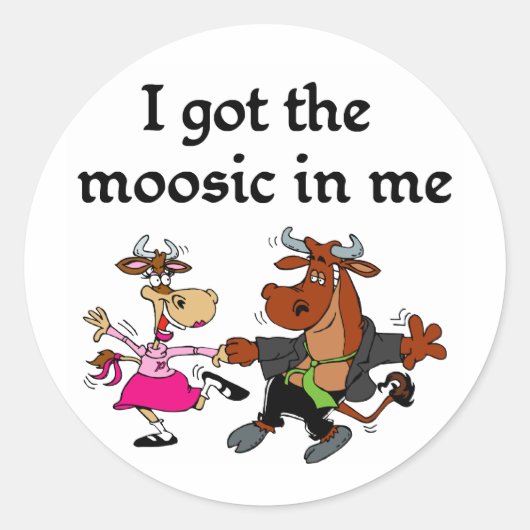 T - Shirt und Geschenke für Musiker oder Tänzer Runder Aufkleber (Vorderseite)