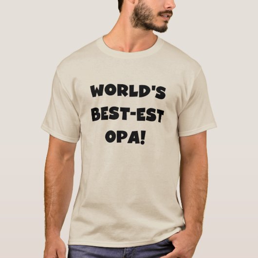 T - Shirt und Geschenke für Opa Black Text weltwei (Vorderseite)