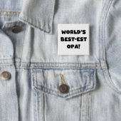 T - Shirt und Geschenke für Opa Black Text weltwei Button (Beispiel)