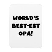 T - Shirt und Geschenke für Opa Black Text weltwei Magnet (Vertikal)