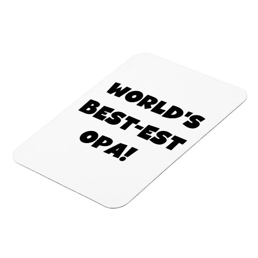 T - Shirt und Geschenke für Opa Black Text weltwei Magnet (Linke Seite)