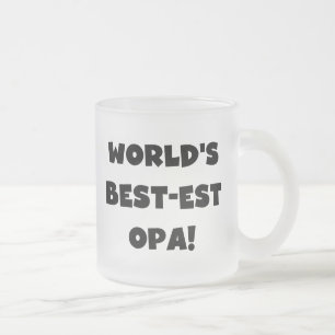 T - Shirt und Geschenke für Opa Black Text weltwei Mattglastasse