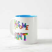 T - Shirt und Geschenke für phantastische Tante Zweifarbige Tasse (Vorderseite Links)