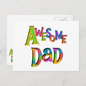 T - Shirt und Geschenke für phantastische Väter Postkarte (Vorne/Hinten)