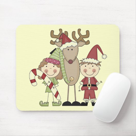 T - Shirt und Geschenke für Rentiere und Elfen Mousepad (Mit Mouse)