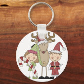 T - Shirt und Geschenke für Rentiere und Elfen Schlüsselanhänger (Vorderseite)