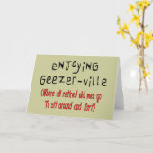 T - Shirt und Geschenke "Geezer-Ville" Karte (Gelbe Blume)