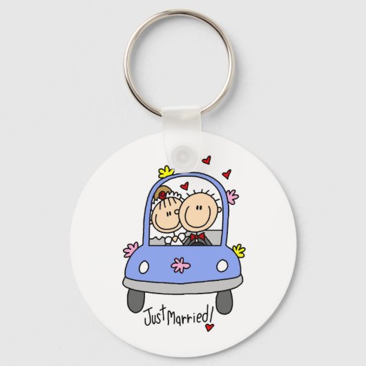 T - Shirt und Geschenke nur verheiratet Schlüsselanhänger (Vorderseite)