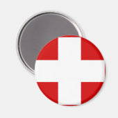 T - Shirt und Geschenke unter Schweizer Flagge Magnet (Vorderseite/Rückseite)