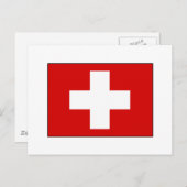 T - Shirt und Geschenke unter Schweizer Flagge Postkarte (Vorne/Hinten)