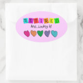 T - Shirt und Geschenke "Vergeltung und Liebe" Ovaler Aufkleber (Tasche)
