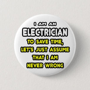 T - Shirt und Geschenke von Funny Electrician Button