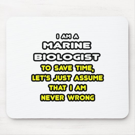 T - Shirt und Geschenke von Funny Marine Biologist Mousepad (Vorne)