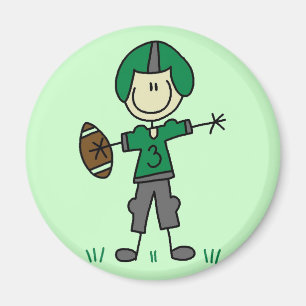 T - Shirt und Geschenke von Green Football Player Magnet