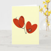 T - Shirt und Geschenke von Herz und Stethoskop Karte (Gelbe Blume)
